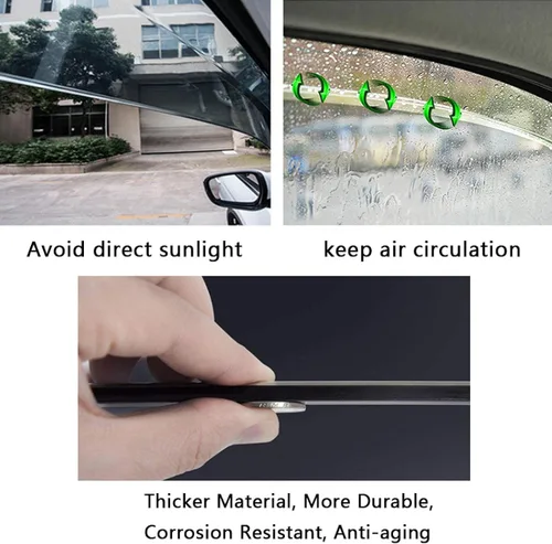 Vista 3 de Protector de lluvia de coche para MG ZS EV 2022-2018 para MGZS para ventanas laterales de coche, deflectores de cejas de lluvia, humo solar