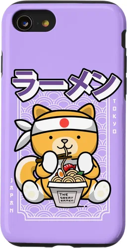 Vista 13 de Funda Kawaii para iPhone 15 Ramen Dog Shiba Ramen Fideos Estilo Japonés