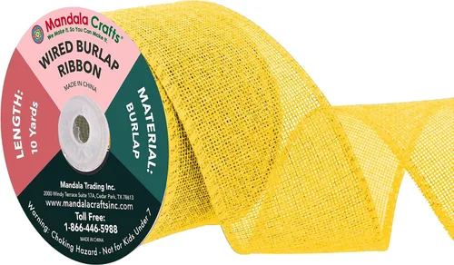 Vista 94 de Mandala Crafts Cinta de arpillera negra de 1 pulgada de ancho para manualidades, rollo de 20 yardas de cinta rústica de arpillera para coronas Negro