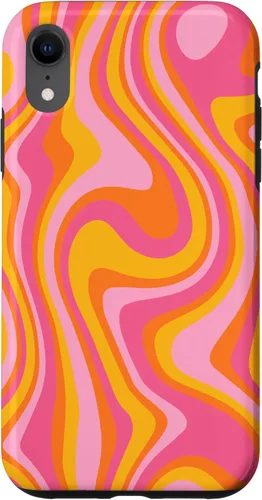 Vista 25 de Retro Groovy Liquid Swirl Hippie 70's 80's Psychedelic Phone Case for iPhone 17