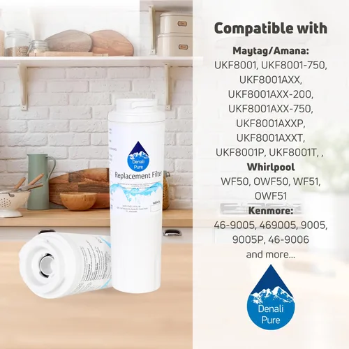 Vista 9 de 5-Pack Replacement for Whirlpool GZ25FSRXYY5 Refrigerator Water Filter - Compatible with Whirlpool 4396395 Fridge Water Filter Cartridge