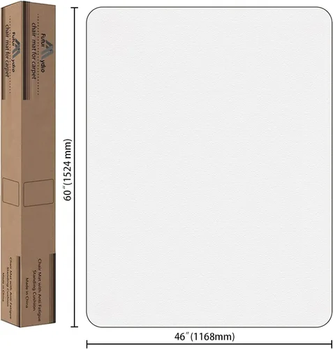 Vista 27 de FuturHydro Tapete para silla de oficina para alfombra, protector de suelo transparente de 30 x 48 pulgadas, tapetes transparentes debajo