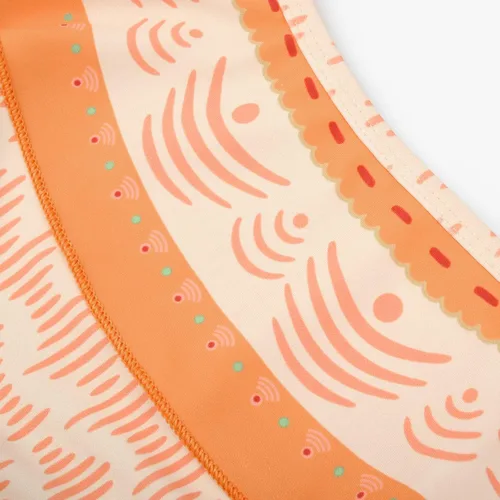 Vista 4 de Uhdear Traje de baño de dos piezas para niñas con hombros descubiertos