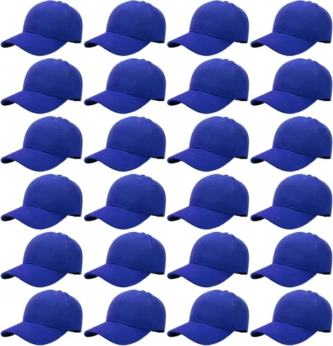 Vista 37 de Falari - 24/144 unidades de gorra de béisbol unisex, lisa y de tamaño ajustable, venta al por mayor