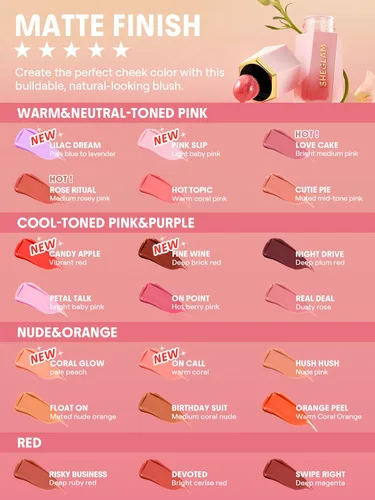 Vista 5 de SHEGLAM Color Bloom Rubor Líquido en Barra-Rosa Rubor