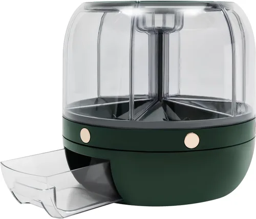 Vista 4 de Tanque grande multigrano, Dispensador de grano seco de arroz de 6 compartimentos, Contenedor de almacenamiento de pellets de alimentos Tanque