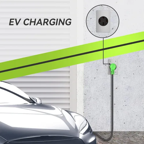 Vista 5 de RVMATE Toma de corriente NEMA 14-50R, receptáculo de 50 amperios, 125/250 voltios, 3 polos de 4 cables, hoja recta, montaje empotrado RV EV