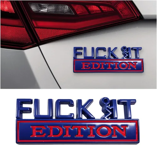 Vista 24 de Dickno Fuck It Edition Emblema para automóvil, calcomanías de decoración de parachoques de auto, calcomanía para guardabarros laterales 3D