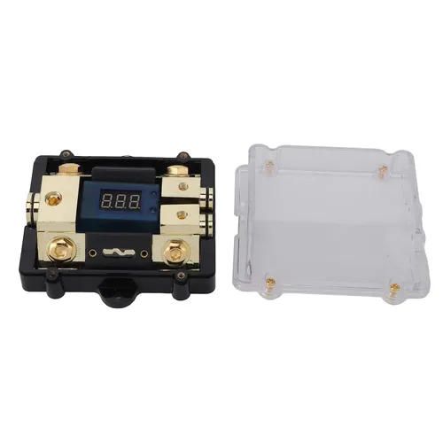 Vista 8 de Bloque de soporte, 100A 1 en 2 bloque de salida con pantalla LED digital de voltaje para audio de yate de automóvil