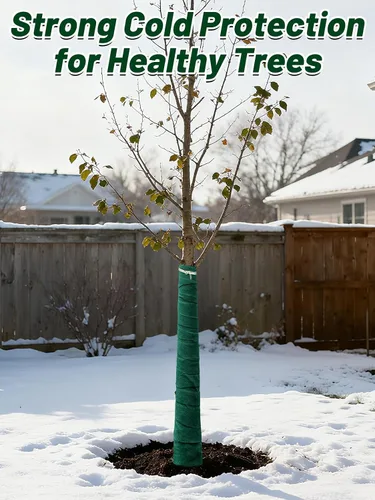 Vista 6 de Envoltura Protectora de Árbol para Protección contra Congelamiento en Invierno - 65 pies de Guardatronco Transpirable Resistente para Alejar a