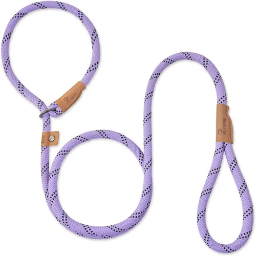 Vista 10 de Correa Deslizante de 5 Pies para Perro, Correa de Cuerda Resistente para Perros Pequeños, Medianos y Grandes, Correa de Entrenamiento Sin Tirones