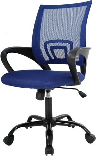 Vista 12 de PayLessHere Silla de Oficina para Computadora Ergonómica Económica Silla de Escritorio Ajustable Cómoda de Respaldo Medio de Trabajo con Ruedas