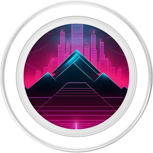 Vista 2 de Retrowave 80s Vaporwave Synthwave PopSockets MagSafe PopGrip for iPhone