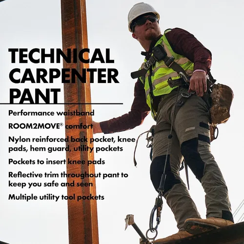 Vista 6 de Wrangler Riggs Workwear Pantalón de carpintero técnico de pierna recta para hombre