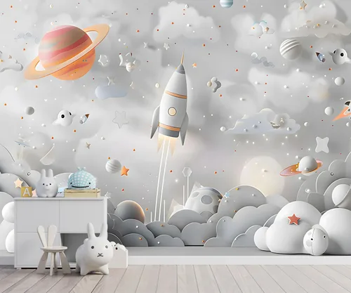 Vista 9 de YQWDMX - Papel pintado verde soleado mural de la naturaleza del bosque para dormitorio (no despegar y pegar)