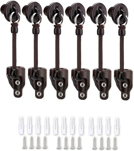 Vista 17 de Kit elástico y tapa de extremo, compatible con piezas de repuesto Coolaroo para exteriores para sombra, amarres de sombra (2 juegos, Begie)