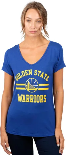 Vista 47 de Ultra Game Camiseta de mujer NBA Oficial con cuello en V y strass de manga corta