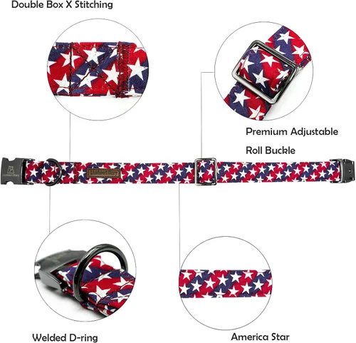 Vista 14 de Lionheart glory Collar de perro, collar azul para perros pequeños, collar de dinosaurio ajustable para perros pequeños, regalo para mascotas A