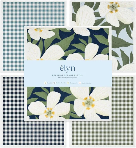 Vista 14 de ELYN Paños de cocina suecos, paños de esponja reutilizables y lavables, toallas de papel absorbentes para limpieza de cocina, platos, encimeras