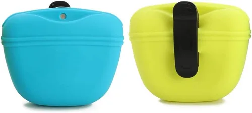 Bolsa de golosinas para perros RoyalCare de silicona - Bolsa pequeña de entrenamiento - Bolsa portátil de golosinas para perros para correa con