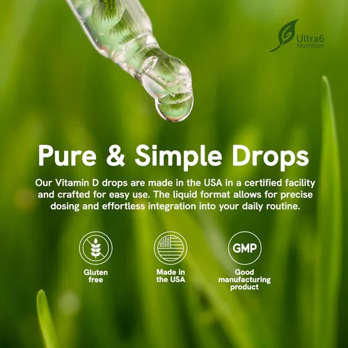 Vista 4 de Gotas de vitamina D3 con K2 para una mejor absorción, gotas de vitamina D para adultos y niños