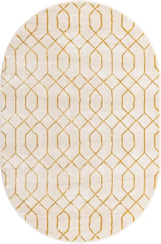 Vista 60 de Marilyn Monroe Glam Collection - Alfombra de área con diseño enrejado (2 x 3 pies, rectangular, azul marino y dorado)