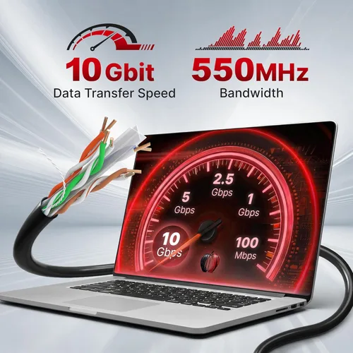 Vista 2 de Big-A - Cable Cat6 a granel de 1000 pies, 23 AWG, sólido, 4 pares, cable Ethernet Cat 6 sin blindaje (UTP), cable de Internet de 550 MHz, caja