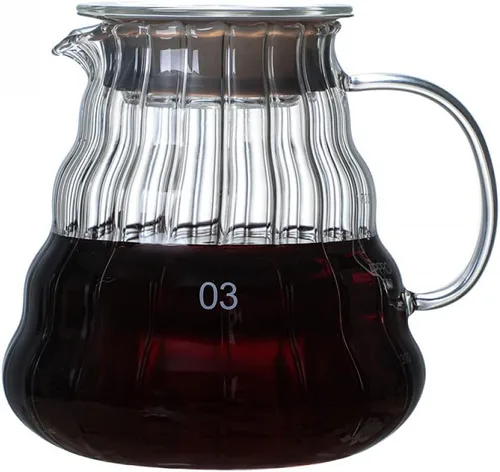 YRHH Café, jarra de café de goteo, cafetera, tetera, cerveza, percolador barista, resistente al calor, filtro doméstico, taza de 10.1 fl oz