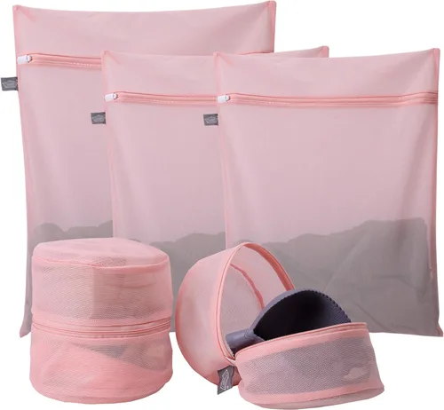 Kimmama Bolsa de lavandería de malla, bolsas de lavado de malla, bolsa de lavado para lavadora, bolsa de red con cremallera, bolsa para secadora