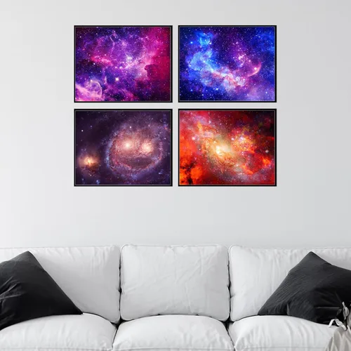 Vista 4 de Insire Póster de galaxia, arte de pared, póster de pared de galaxia, sin marco (8 x 10)