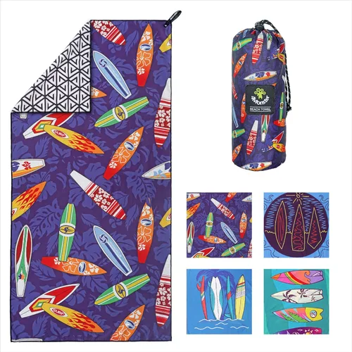 Vista 57 de 4Monster Toalla de playa de microfibra de secado rápido, toalla de viaje ligera súper absorbente para nadadores, toalla de camping sin arena