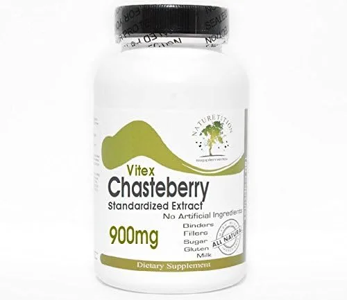 Vitex Chasteberry Extracto Estandarizado 900mg ~ 200 Cápsulas - Sin Aditivos ~ Naturetition Supplements