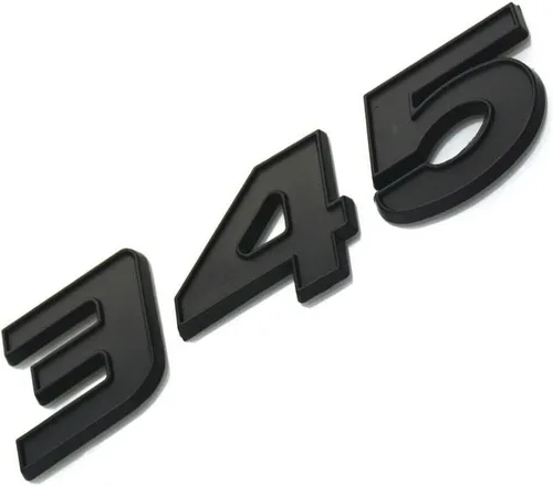 Vista 4 de 2X Emblema de Coche 345 Calcomanía de Insignia de Letra 3D Repuesto para 345 Negro Mate Completo