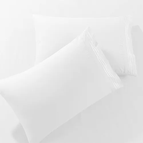 Vista 2 de Pure Bedding Sábanas – Juego de sábanas matrimonial [6 piezas, blancas] – Hotel Luxury 1800 microfibra cepillada – Suave y transpirable – Sábana