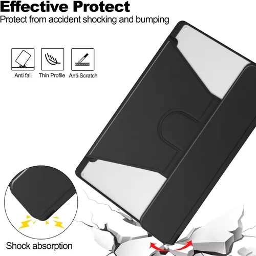 Vista 4 de Funda de tableta para Samsung Galaxy Tab A8 10.5 X200 X205 X207 (versión 2022), ligera funda de cuero con soporte folio de 360 grados compatible