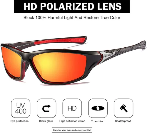Vista 3 de Gafas de sol polarizadas para hombre, ciclismo, conducir, pesca, 100% protección UV