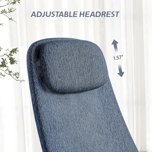 Vista 5 de EUREKA ERGONOMIC Skylar-Lite - Silla de oficina de malla azul, silla de escritorio ergonómica con reposacabezas ajustable, sillas de escritorio