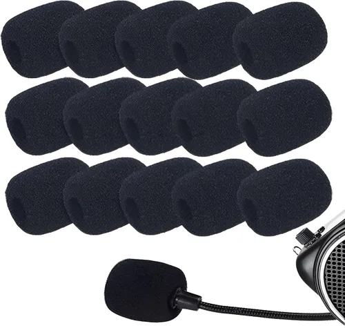 Vista 7 de Cubiertas de Espuma para Micrófono de Auriculares, Protector de Viento de Espuma Esponjosa para Micrófono de Solapa de Auriculares, Mini Cubierta