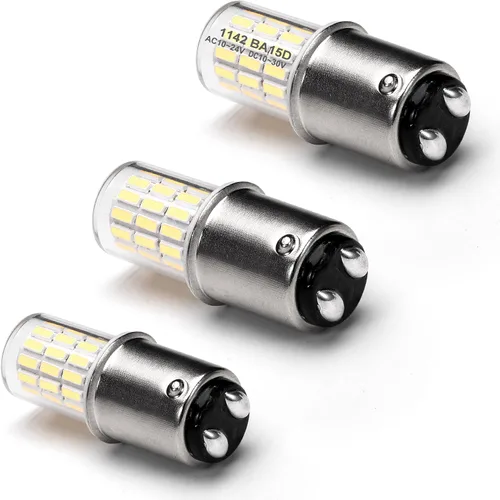 Vista 11 de Heifymi Bombilla BA15D 1142 de 12 voltios, blanco cálido, 2700K, 3W, 1004, 1076, 1130, 1176, LED, AC/DC, 12-24V, repuesto de bajo voltaje para luz