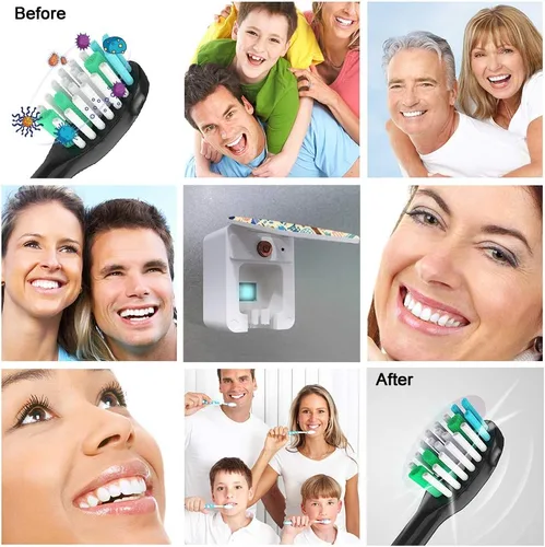 Vista 5 de Wagner & Stern Desinfectante para cepillos de dientes UV. Batería recargable, diseño 3D, compatible con todos los cabezales de cepillo.
