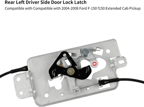 Vista 5 de Nakuuly Cierre de puerta trasera y cable, lado izquierdo del conductor, compatible con Ford F150 de cabina extendida 2004-2008, conjunto