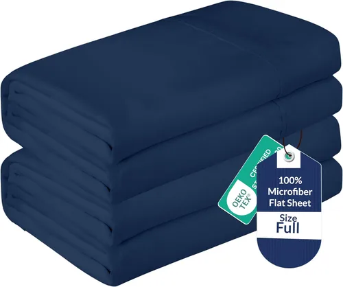 Vista 16 de Royale Linens Juego de 6 sábanas encimeras a granel, sábanas superiores, microfibra suave de 1800, resistente a las arrugas y a las manchas