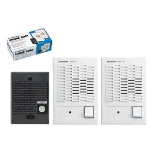 Aiphone C-123LW ChimeCom Sistema de contestador de una sola puerta con doble botón maestro y liberación de puerta