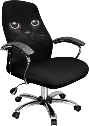 Vista 7 de Xoenoiee Fundas para silla de oficina con estampado de rayas de tigre, funda elástica para silla de juegos de computadora, fundas universales