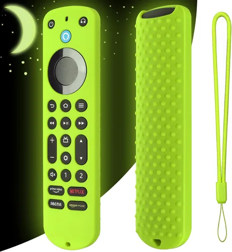 Vista 10 de Funda de silicona para Voice Remote Pro 2022, funda de silicona para control remoto por voz Pro 2022 con cordón (negro)