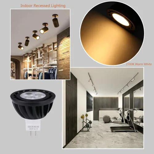 Vista 6 de Arrownine Bombilla LED MR16 de 5 vatios, resistente al agua, IP65, bajo voltaje 9-17 V, regulable, base de dos pines GU5.3 para luces empotrables