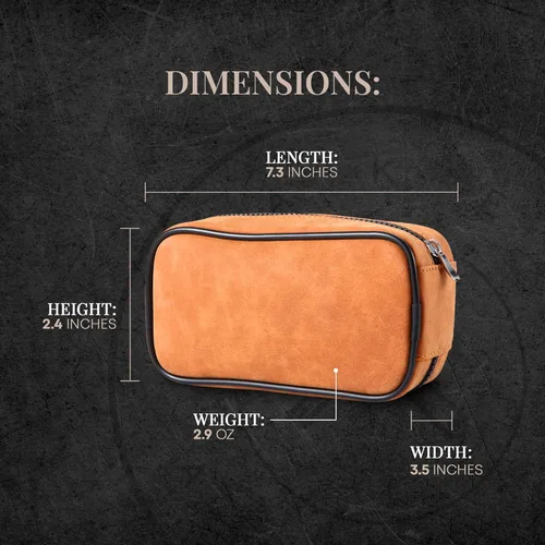 Vista 2 de Estuche de viaje de cuero para afeitar, estuche de seguridad para maquinilla de afeitar recta, funda de afeitar desechable, elegante estuche