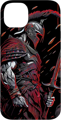 Vista 15 de Funda motivacional épica para iPhone 16 con motivación Spartan Warrior Trojan Warrior Gladiador