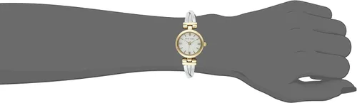 Vista 4 de Anne Klein Reloj de pulsera de dos tonos AK1171MPTT para mujer, Rosado, Movimiento de cuarzo
