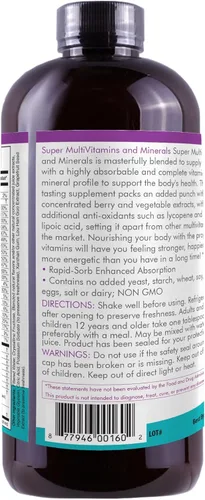 Vista 7 de Life Solutions Super Multivitaminas y Minerales - Vitaminas líquidas de alta potencia Fórmula multivitamínica líquida avanzada para la salud